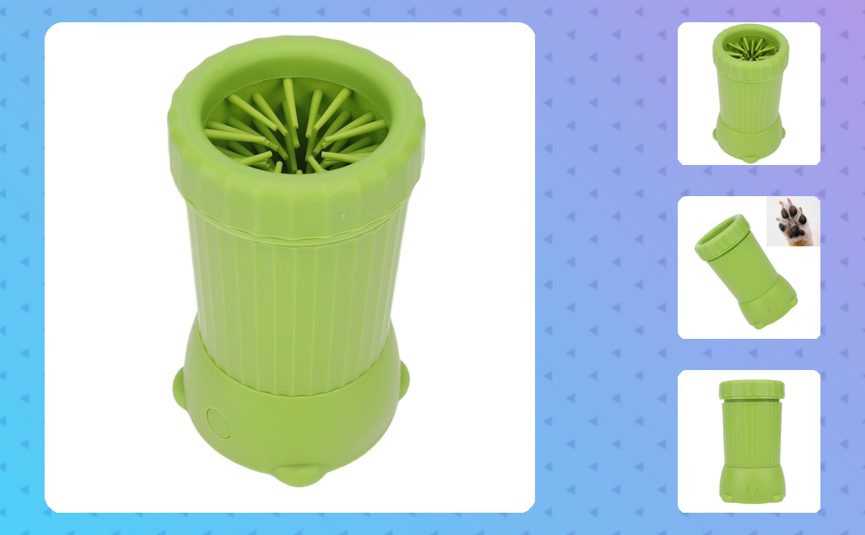 Dilwe Автоматичний мийник лап для собак, 360° - електричний, для собак та котів, портативний, на батарейці, для дому та вулиці