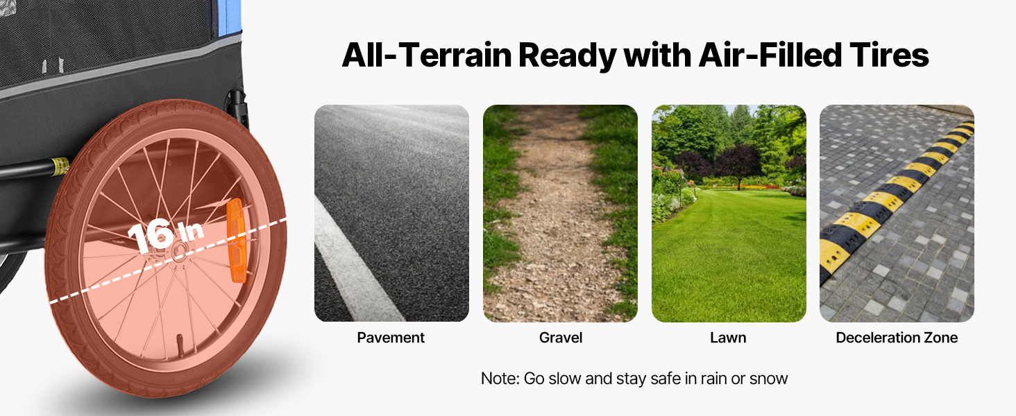 Фаркоп для собак VEVOR, до 30 кг, велосипедний причіп для собак, складаний, універсальний, з відбивачем та прапорцем