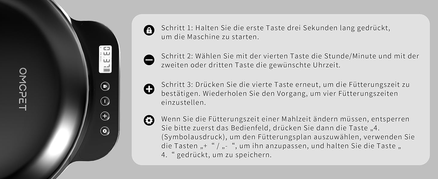 Автоматичний дозатор корму для котів та собак, 8oz*4 прийоми їжі, з таймером, з замком безпеки, з 2 охолоджувальними акумуляторами (Чорний)
