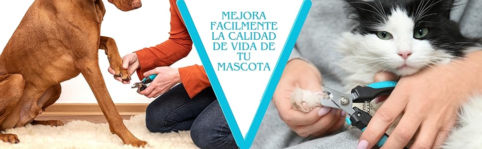 Тример для обрізання кігтів собак, котів та інших домашніх тварин | З пилочкою, лезами з нержавіючої сталі, захистом та чохлом – великий | Для догляду за лапами та кігтями