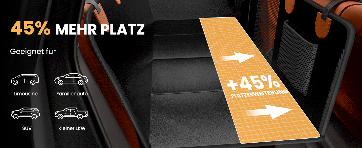 Авточохол на сидіння для собак HiPetpy, 7-шарова захисна накидка з PU-шкіри, водовідштовхувальний, для собак, вантажопідйомність 204 кг, оранжевий