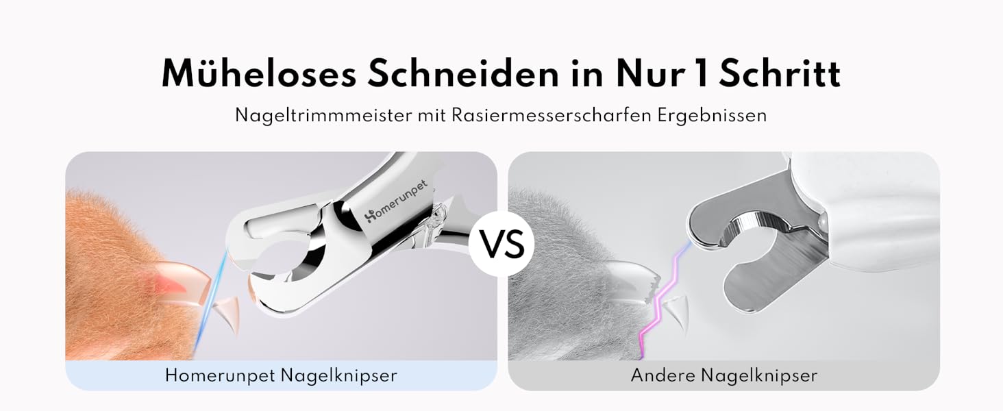 Ножиці для обрізання кігтів котам та дрібним собакам HomeRunPet, з нержавіючої сталі, професійні, безпечні, з антиковзними ручками