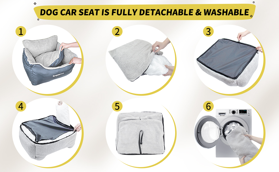 Автокрісло для собак BurgeonNest: зручне та портативне ліжко для маленьких собак, з кишенями та поводом, легко миється