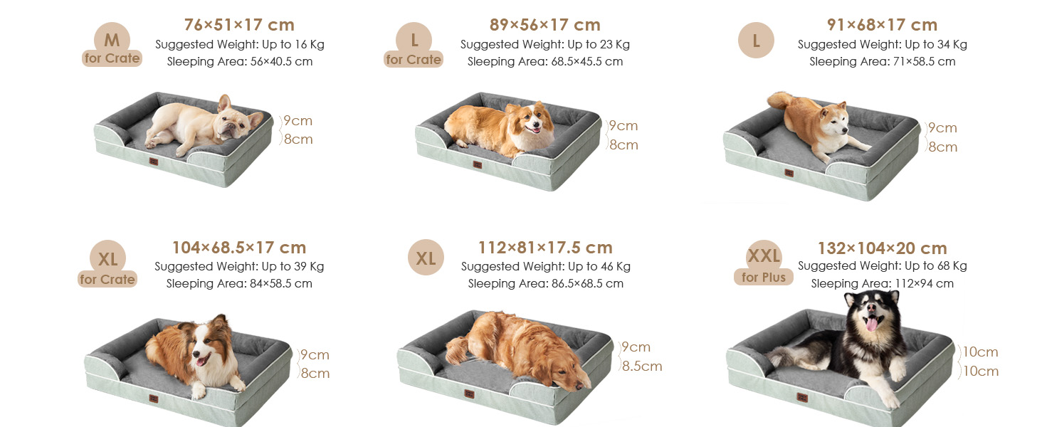 Ортопедичне ліжко для собак EHEYCIGA, великі породи, 112x81 см, кошик для собак з Memory Foam, XL, водовідштовхувальне, неслизьке, з високим бортиком, сіро-зелене