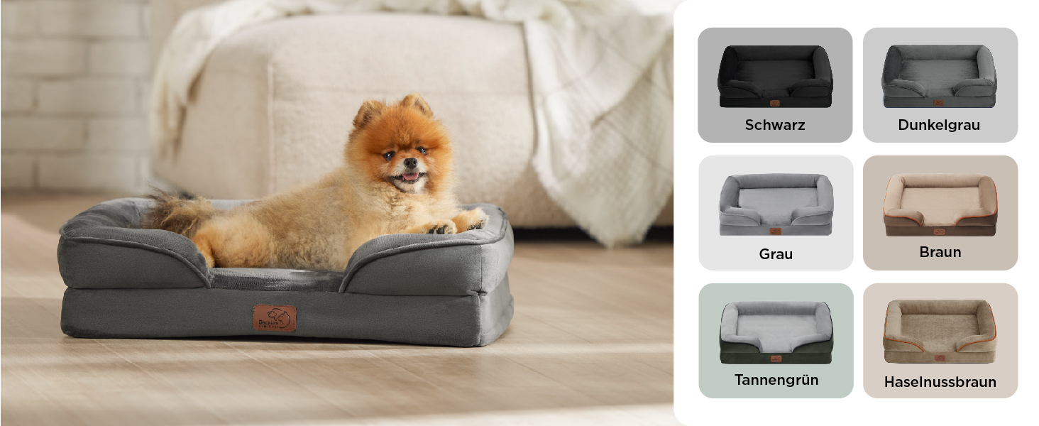 Ортопедичне ліжко для собак BEDSURE - 106x80 см. Зручне ліжко-софа для великих собак з м'яким пінопластом, миється, не слизьке, колір: зелений, розмір: 106 x 80 x 17 см