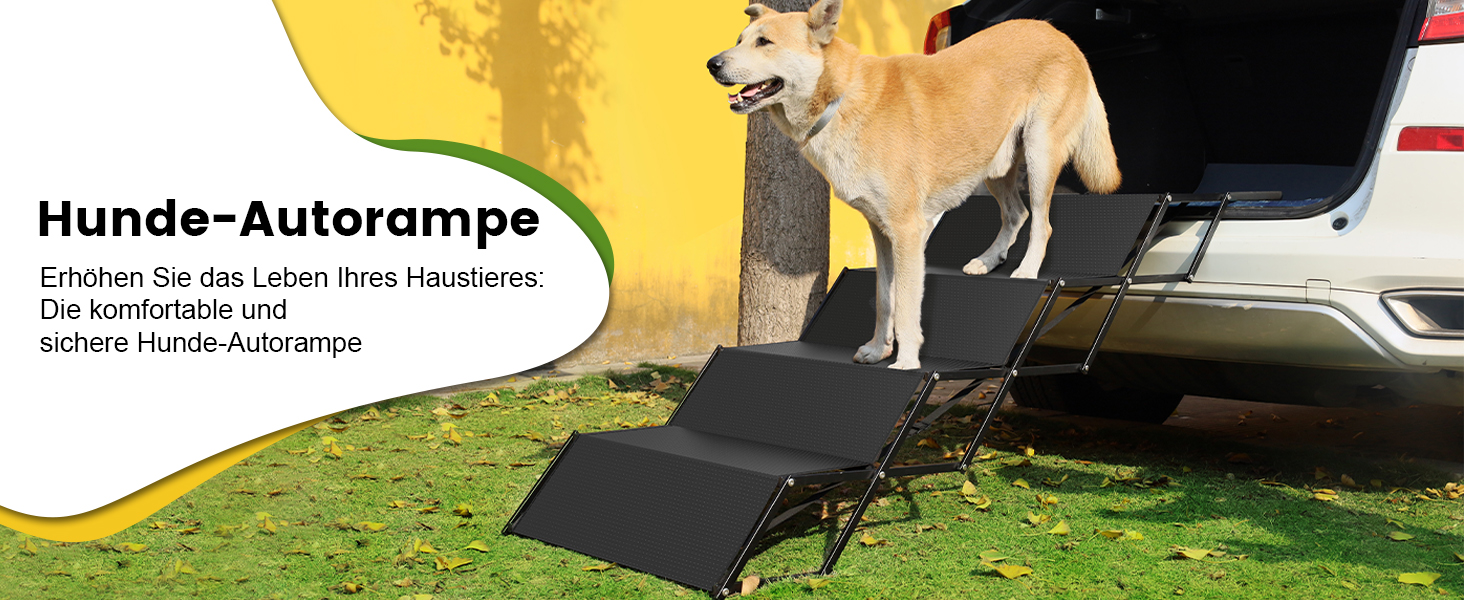 Сходи для собак XARILK - 5-ступенева алюмінієва драбина для собак, 44 см, до 110 кг, для авто, позашляховиків, ліжок та вантажівок