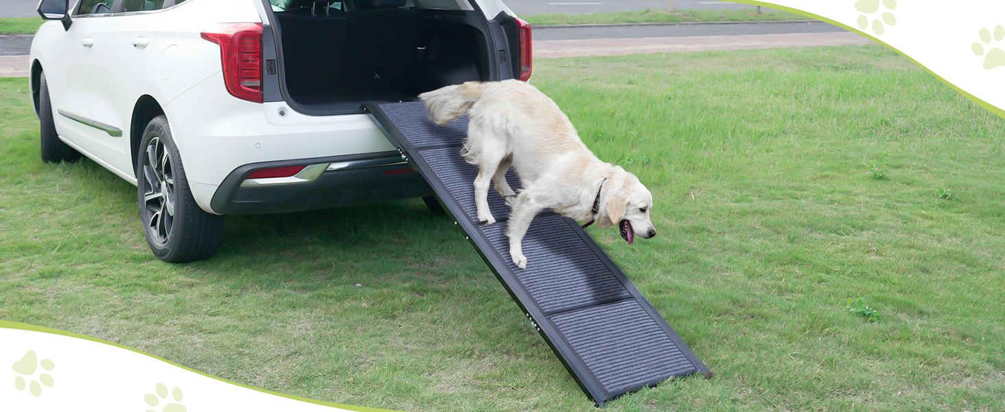 Рампа для собак у машину, 180 см, розкладна, протиковзка. Підходить для авто, вантажівок та SUV. Ширина 50 см. Максимальне навантаження: 110 кг