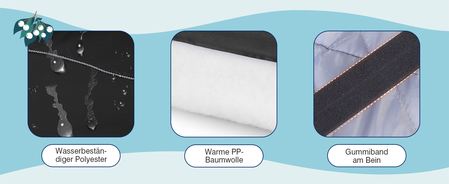 Зимовий теплий одяг для собак ALLSOPETS: куртка з відбиваючими елементами, великий розмір (3XL), Marineblau