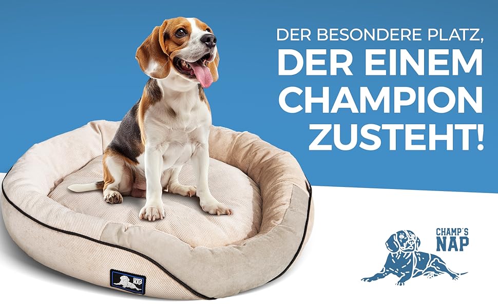 Ортопедичне ліжко для собак - диван для малих, середніх та великих собак | миється, не слизьке, ергономічне | кошик для собак, спальні місця для домашніх тварин та меблі, лежанка для собак | Champ’s Nap (S)