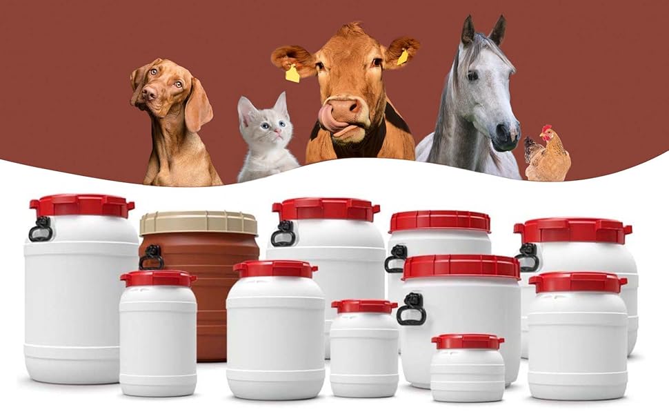 Контейнер для корму DIE BOX FABRIK 15 л з кришкою і совком, HDPE, преміум-якість