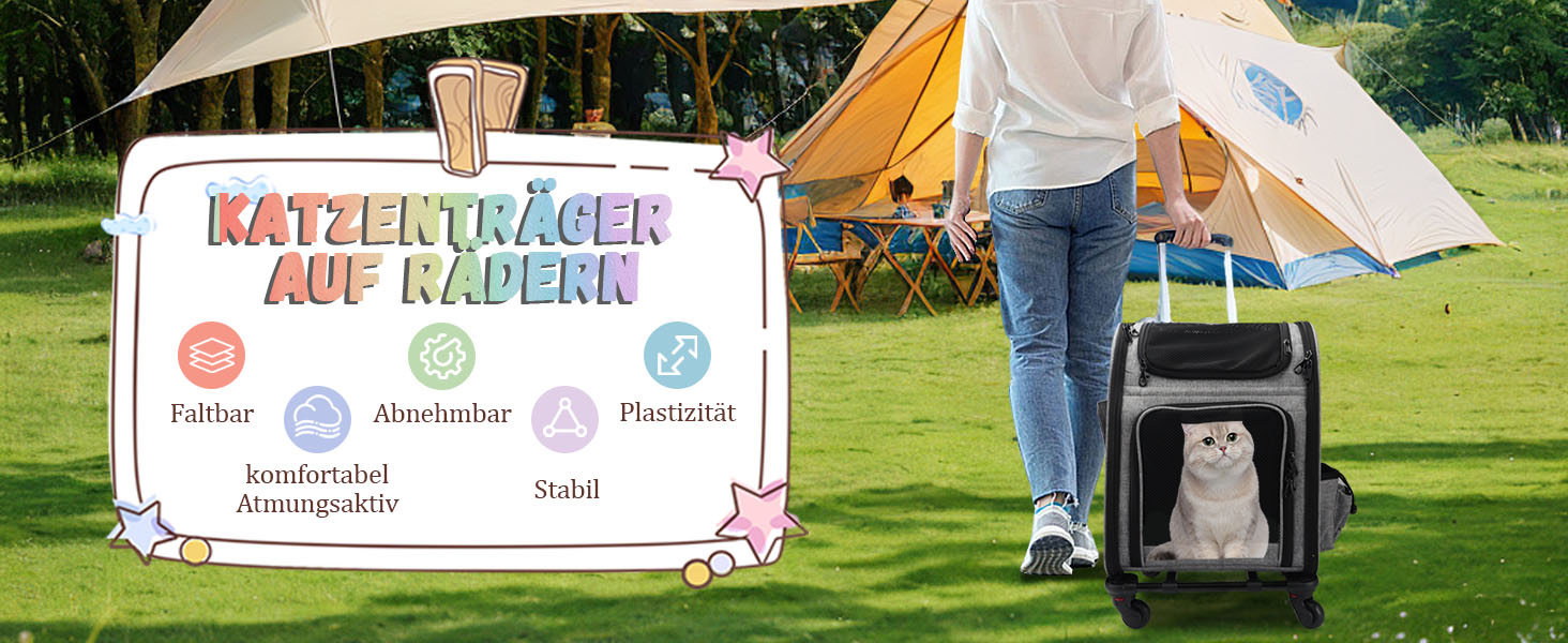 Рюкзак-переноска для котів та цуценят Stil, розширюваний, з колесами, велике об'єм, дихаюча сітка, високий комфорт, оксфордська тканина