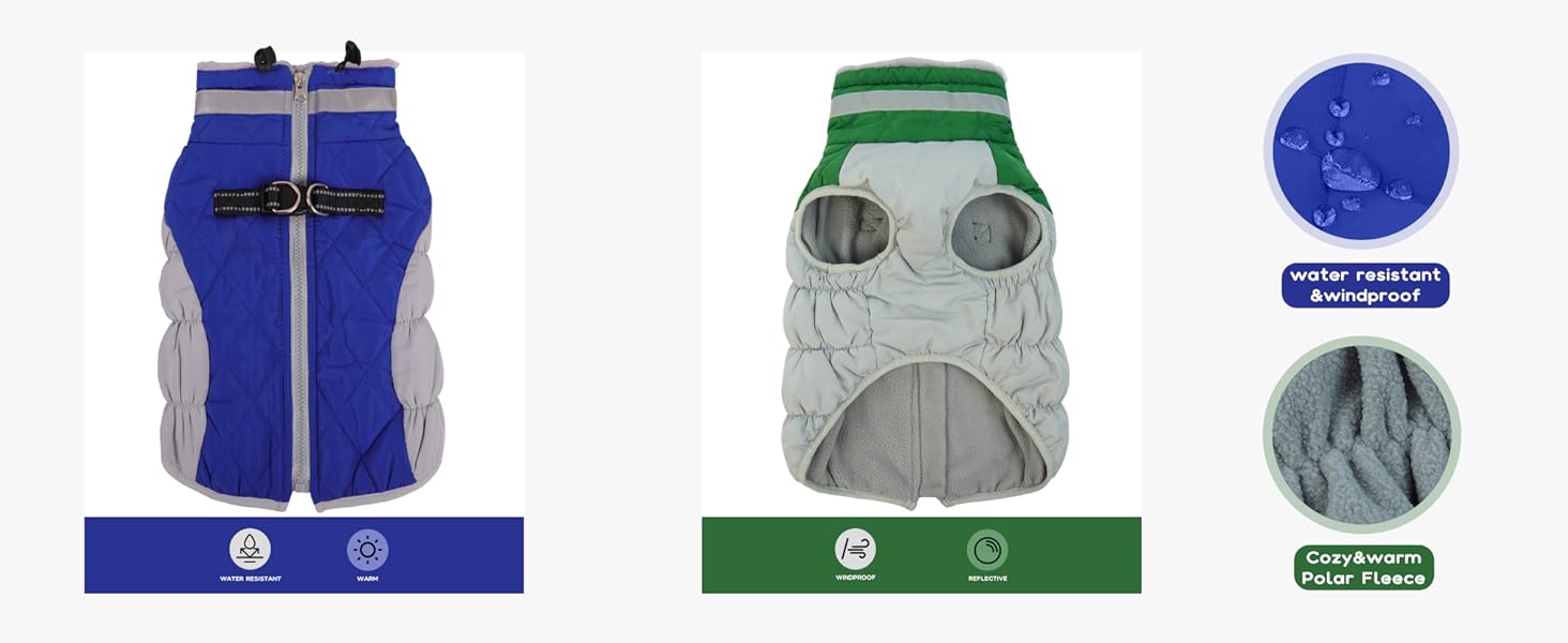 Зимовий теплий одяг для собак - тепла жилетка для маленьких собак, цуценят, чихуахуа. Зимовий костюм для собак (зелений, XS)