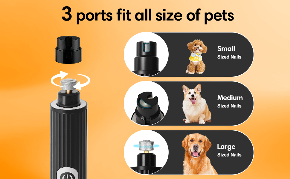 Шліфувальник кігтів для собак HOSSOM - безпечний інструмент для догляду за кігтями собак великих, середніх та малих порід