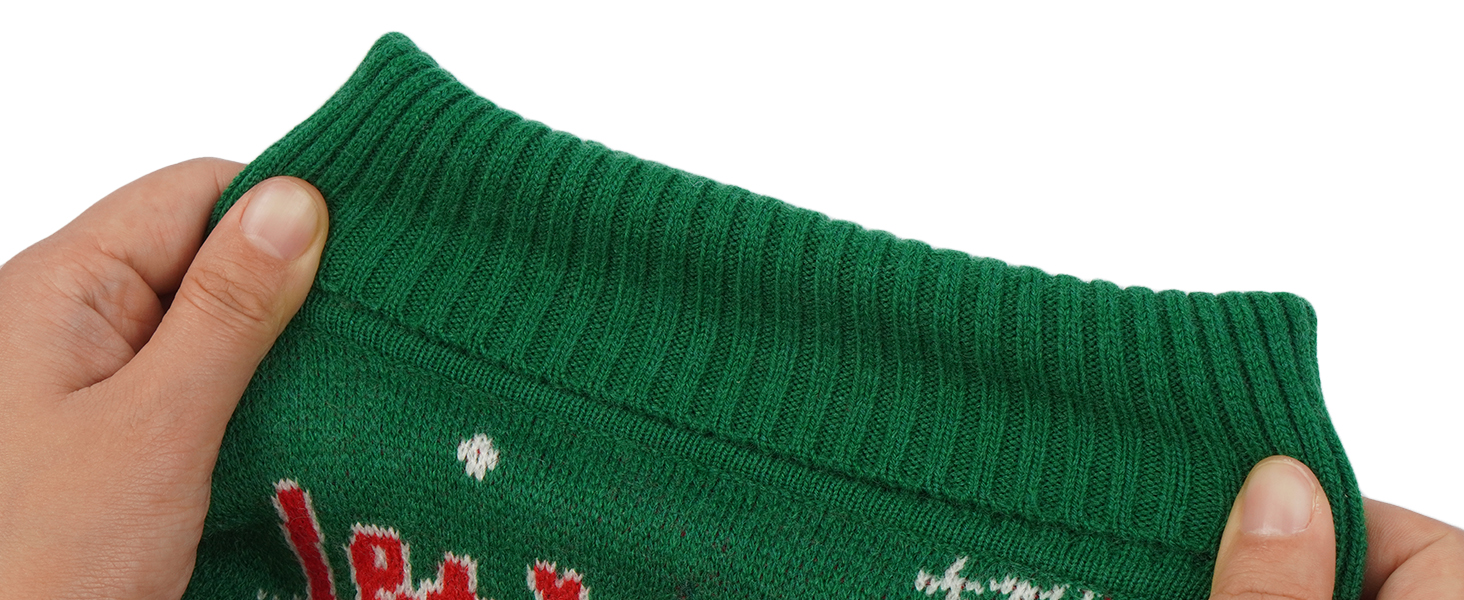 Светр для собак IECOii з коміром-моторолкою, флісовий пуловер, різдвяний пуловер для собак, теплий в'язаний пуловер на Хелловін, 5XL, зелений