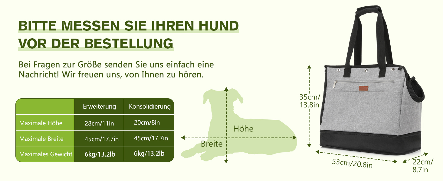 Транспортна сумка для собак Pecute, до 5 кг, регульована висота, для прогулянок, з органайзерами, легка та портативна