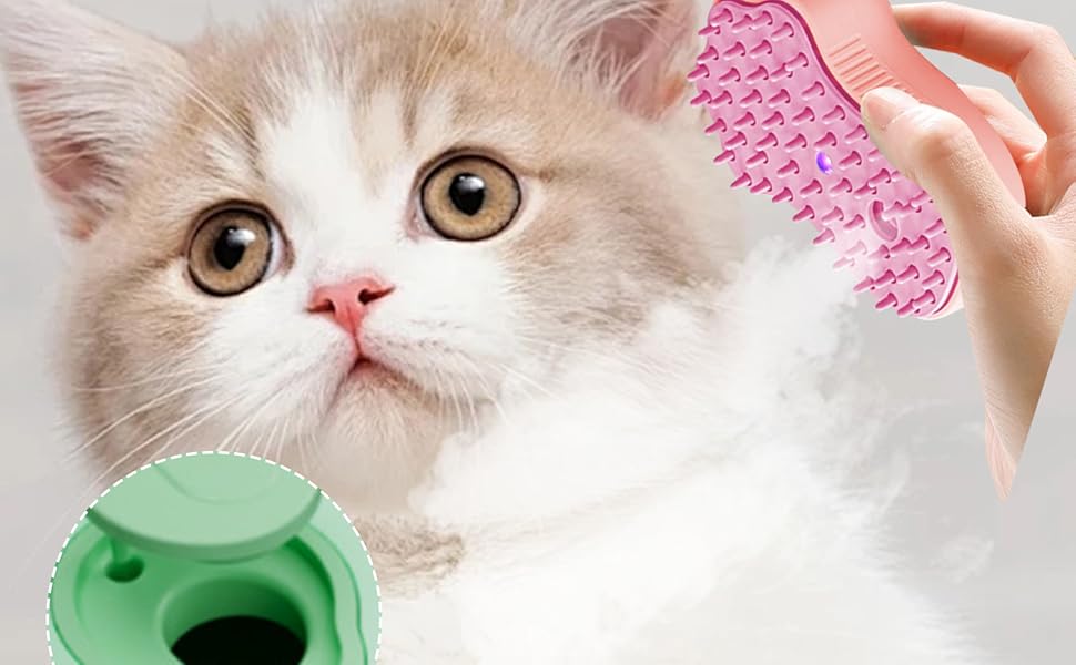 Щітка для котів та собак з водою, самоочисна, для короткої та довгої шерсті, видаляє шерсть, масаж, догляд (рожева, блакитна, зелена)