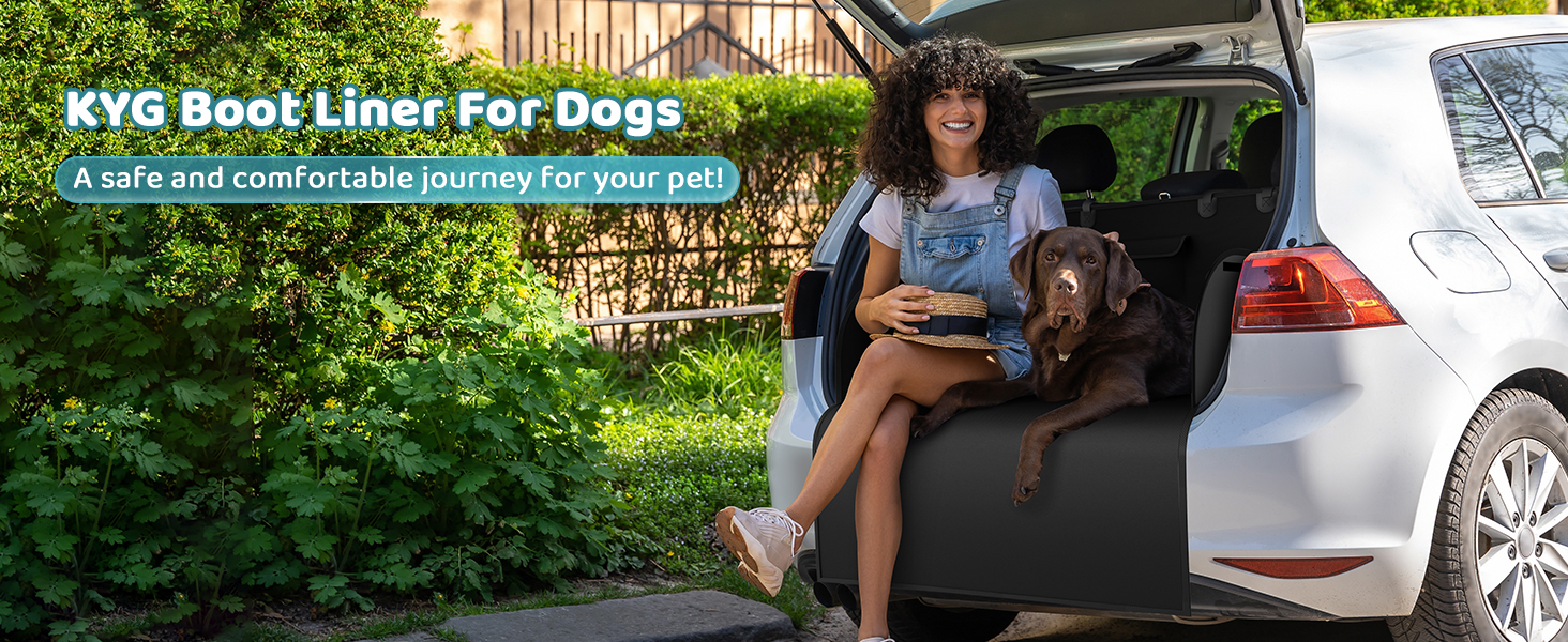 Захист для багажника автомобіля від бруду та подряпин для собак KYG - універсальний, водовідштовхуючий, стійкий до зношування, з боковими захистами, легко миється, чорний, 185x105x38 см
