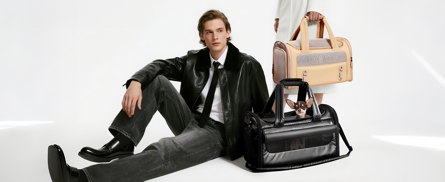 Транспортна переноска для котів та собак 4Pet, Khaki: міцна, з сіткою, для подорожей літаком та автомобілем