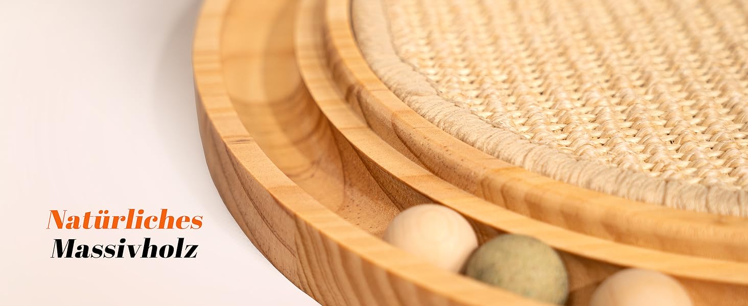 CheerPals Кігтеточка для котів 2-в-1 з натурального сизалю та м'яти, з масивного ясеня, 43x33x3 см