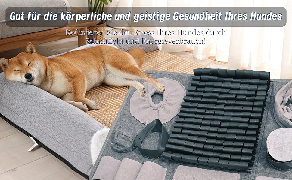 Килимок для собак SchnüFfelteppich, миючий, для тренувань та повільного годування, сірий (66 x 42 см)