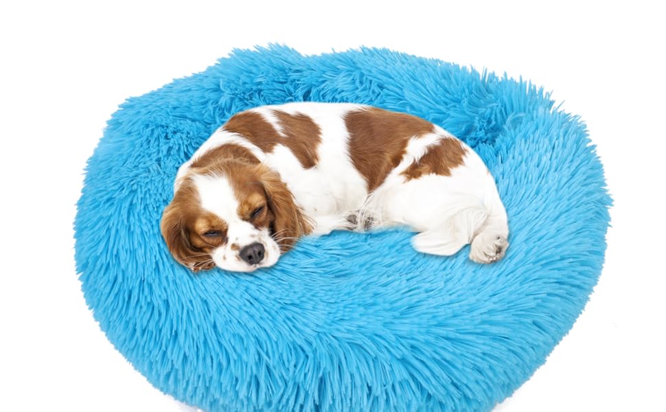 М'яке ліжко для собак та котів Donut 50см - рожеве, для маленьких та середніх порід