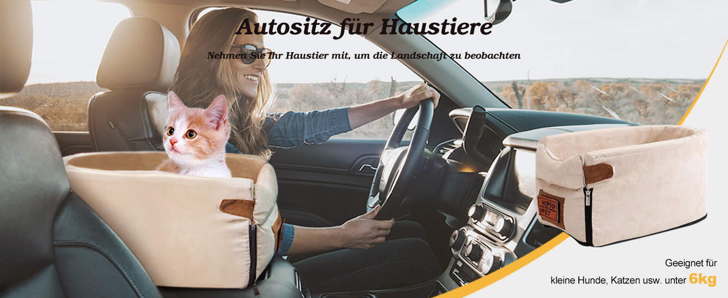 Автокрісло для собак Ergocar: підходить для малих собак та котів до 6 кг, з ременями, сіре