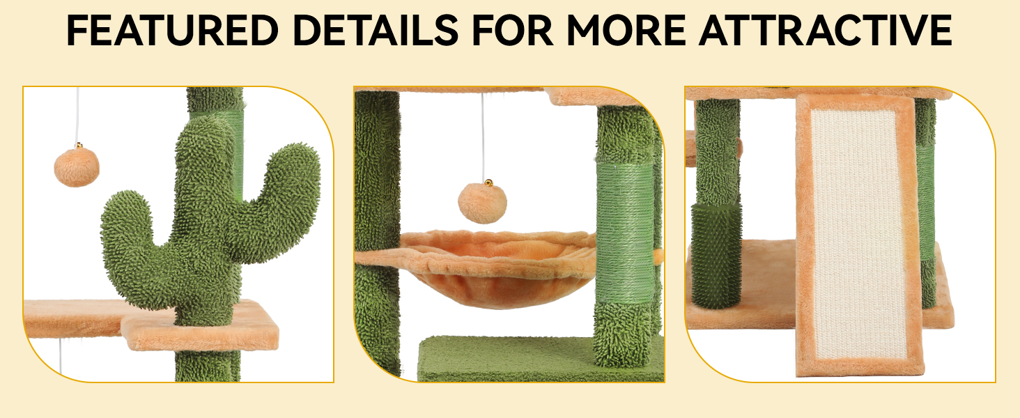 Котячий комплекс YITAHOME з подряпальниками, будиночком та іграшками, 82x74x153 см