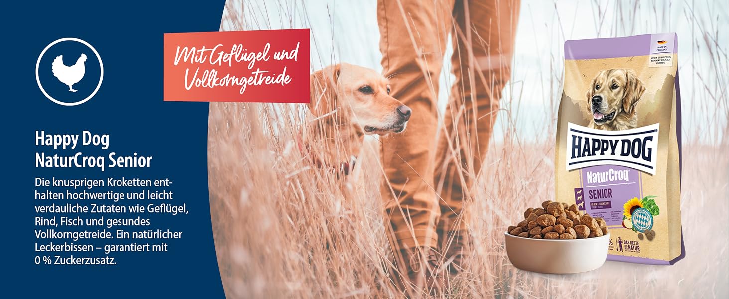 Сухий корм для дорослих собак Happy Dog NaturCroq Senior, 15 кг (набір 2 шт)