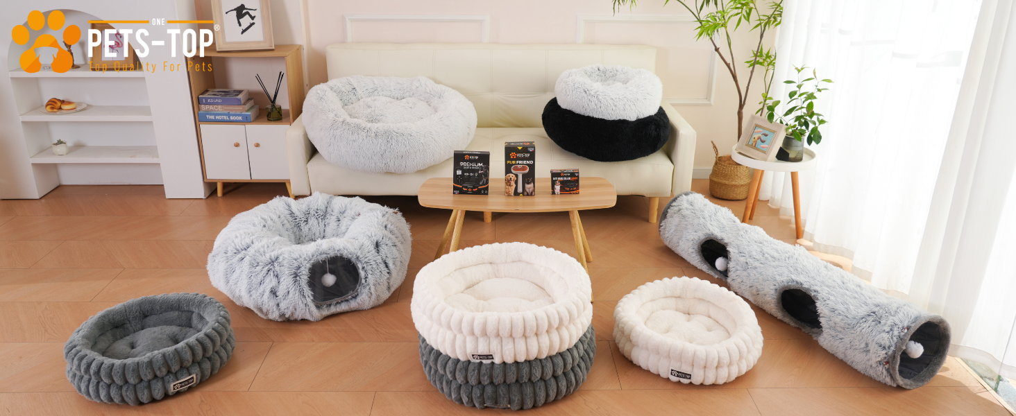 Туннель для котів XXL PETS-TOP – великий тунель для котів – шуршачий тунель – інтерактивна іграшка для котів – з м'якого плюшу