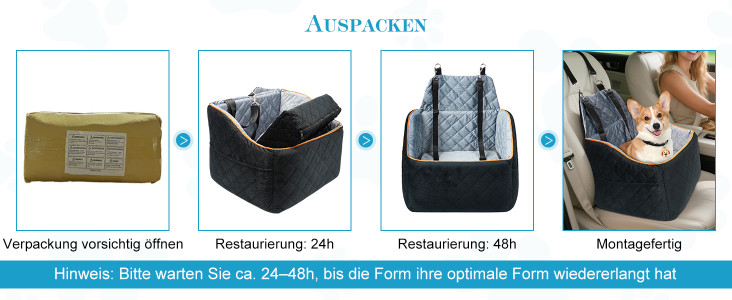 Автомобільний собачий сидіння для собак великих та середніх порід до 45 кг, знімний та пральний, з безпечними ременями та неслизьким дном для заднього сидіння авто