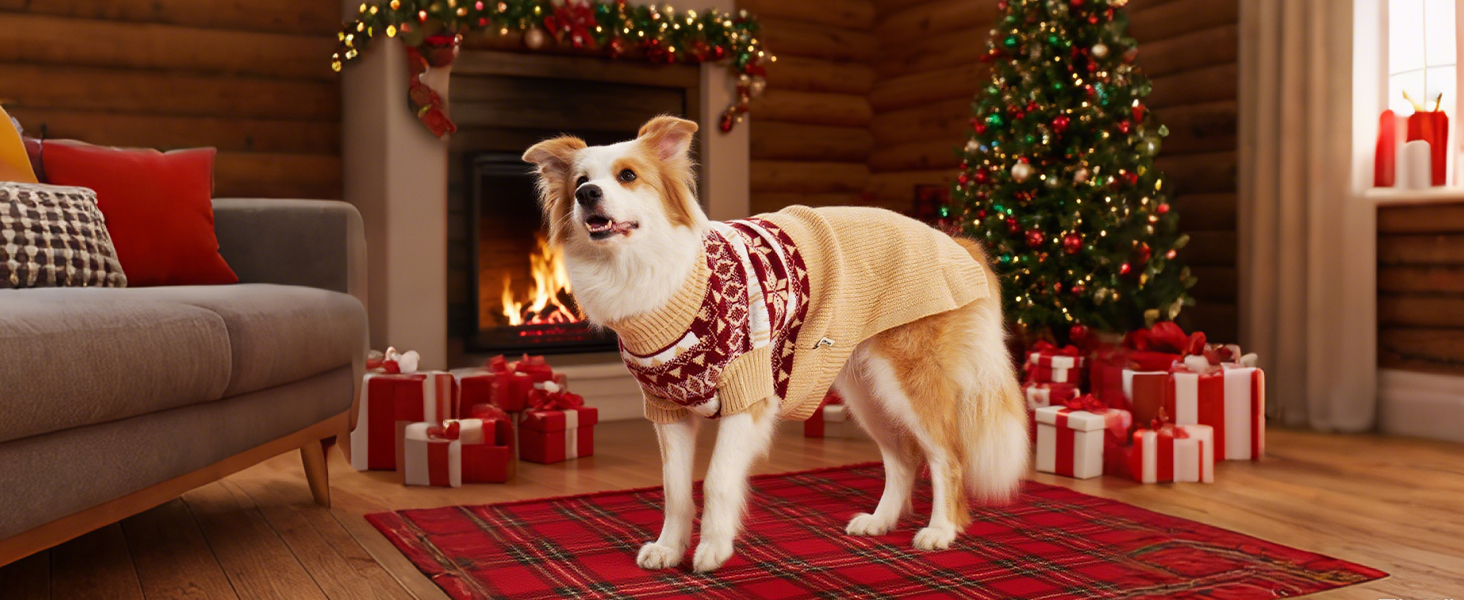 Пуловер для собак IECOii XXL, теплий зимовий пуловер для великих собак, блакитний, з ролетним коміром, для домашніх тварин, на Новий рік, розмір 2XL (обхват грудей 71 см)