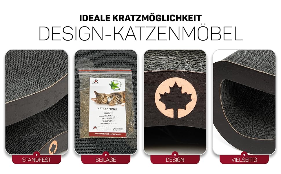 Котячий будиночок Kratzbrett Orbit Petite - когтеточка для котів, лежанка, чорний