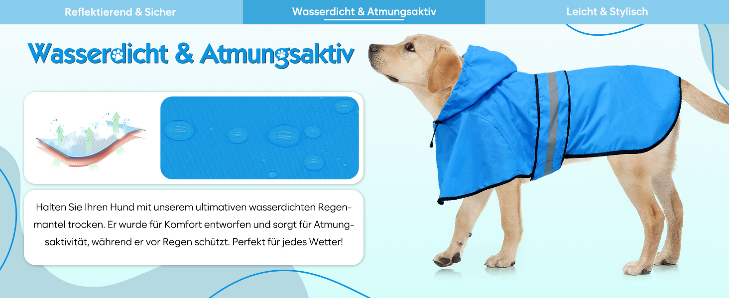 Водонепроникний дощовик для собак Weesiber з капюшоном (L, Рожевий)