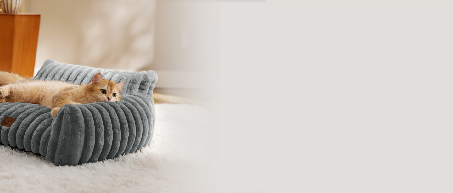 BEDSURE Ортопедичне ліжко для котів та собак великого розміру, 76x51x25 см, сіре, велике, миється, для маленьких собак та котів