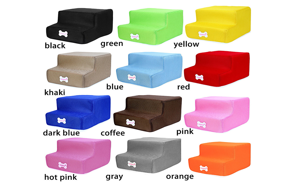 Сходинки для собак на 2 ступені для ліжка та дивану, 20 см, широкі, для маленьких, старих, великих собак та котів, стабільні, протиковзні, миючі, хакі