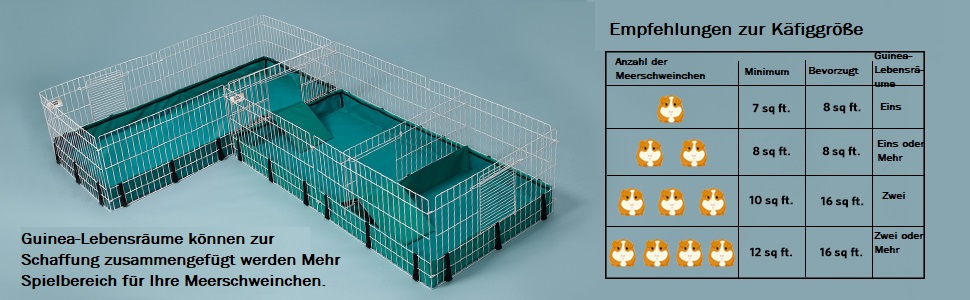 Клітка для морських свинок MidWest Homes 119x61x36 см, біло-зелена, з кришкою
