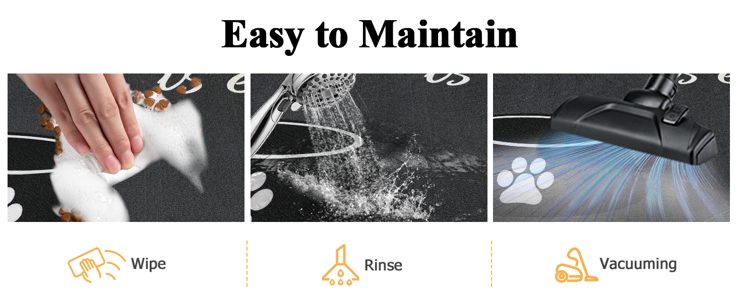 Нековзна килимок-підкладка під миску для собак та котів, сірий, 30 x 50 см