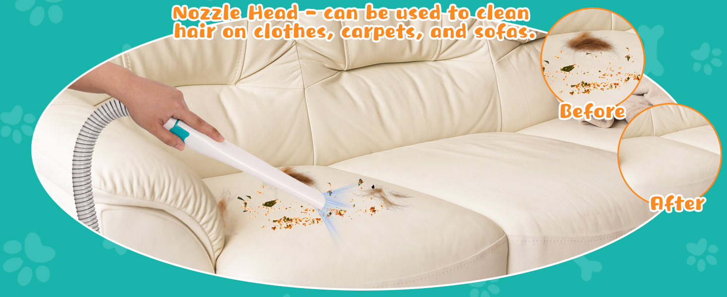 Машинка для стрижки собак з пилососом, 13000PA, 7 насадок для грумінгу, триммер для лап, щітка, гребінець, 3 рівні всмоктування