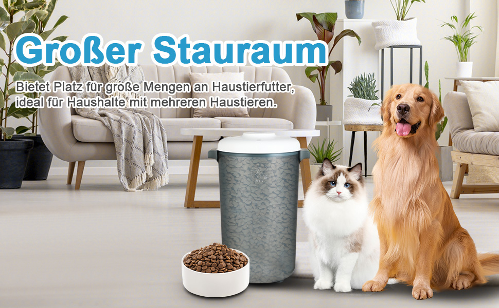 Контейнер для корму EFIL Vakuum - вакуумний контейнер для кормів для собак, котів та птахів, BPA-free, 24L