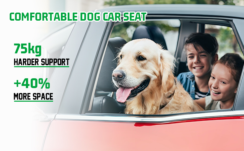 Надійний автокрісло для собак: водонепроникне, антиковзаюче, з 3 ременями, для середніх та великих собак