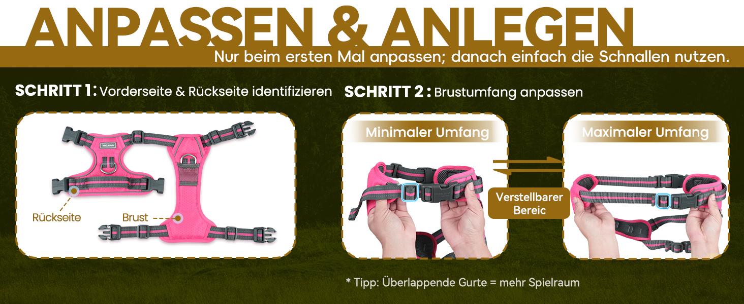 Шлейка для собак VIVAGLORY Easewalk, анти-тяга, для дресирування та прогулянок, з ручкою, не вислизає, для цуценят та собак, S, Sakura-Rosa, обхват грудей 36-61 см