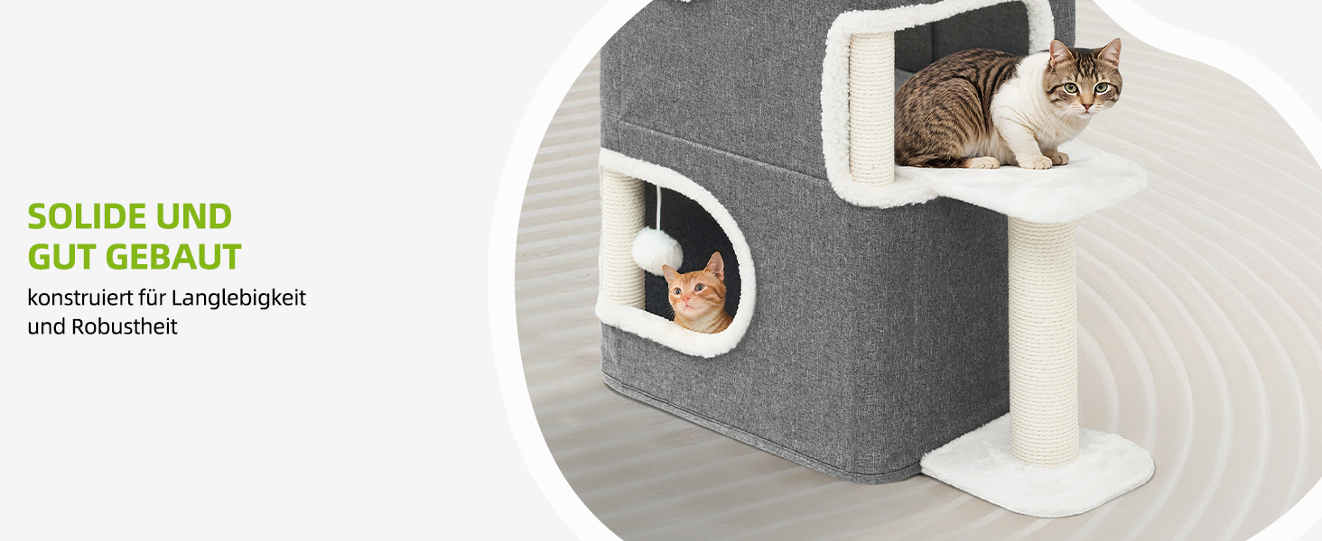 Кіт-будинок для дому, розкладний, великий, з когтеточкою для полиці, кіт-будинок-печера, ліжко-печера для котів, кігтеточка, кіт-будинок-бочка, для лазіння, з опорами