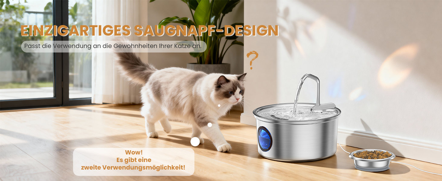 Фонтан-поїлка для котів Kittyspout з нержавіючої сталі, 3.2 л, з фільтром