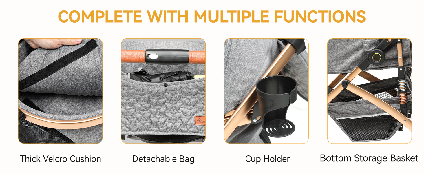 Візок для собак та котів 3-в-1 DWVO: візок, переноска, сумка. До 22 кг, сірий