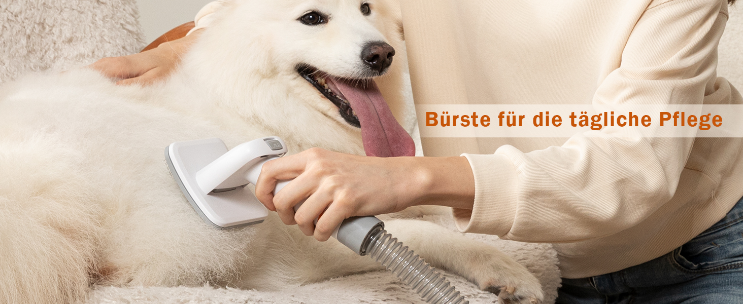 Професійна машинка для стрижки собак Afloia з пилососом, комплект догляду за домашніми тваринами, тиха машинка для собак та котів, професійна машинка для стрижки собак з 7 інструментами, об'єм 1.5л