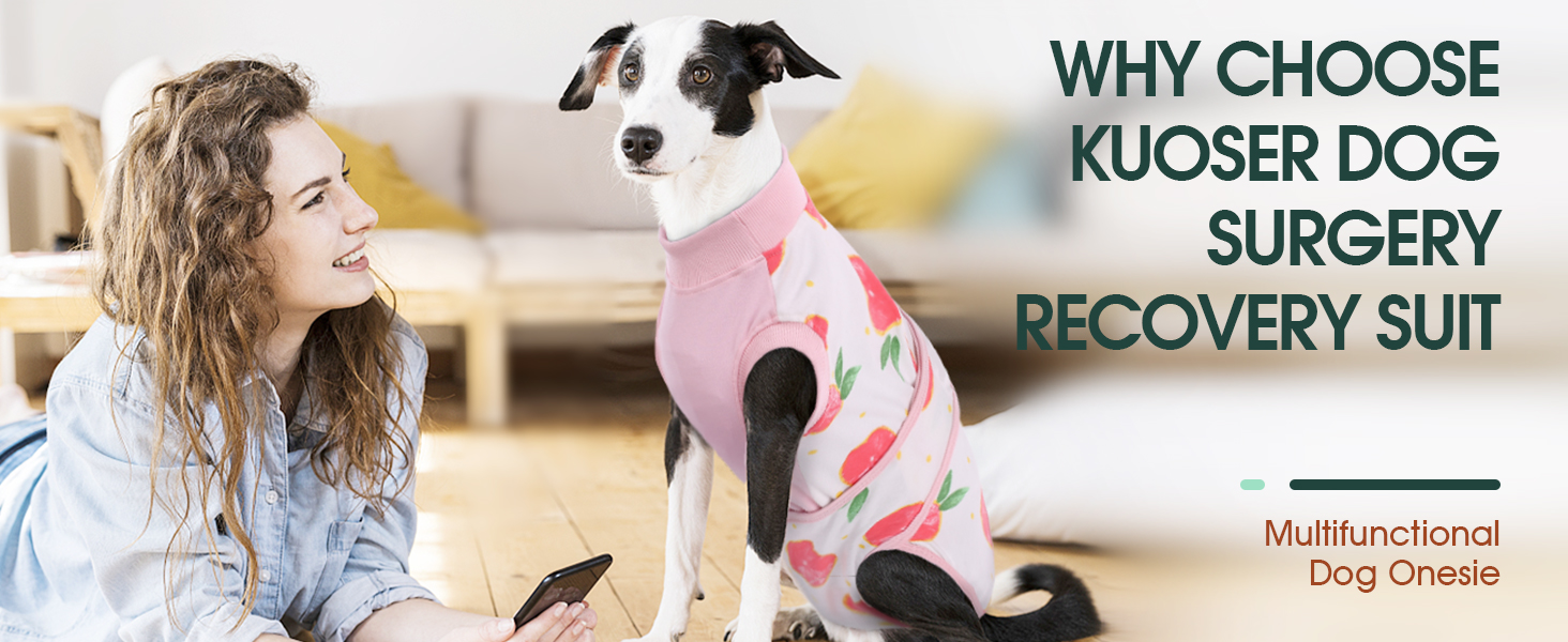 Тільце для собак після операції Kuoser: захист від лизання, дихаюча тканина, рожевий колір, XS (1 шт.)