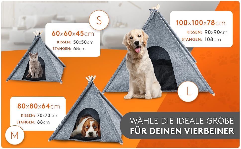 Будинок для собак та котів NAPFINO - затишна філцова хатинка з м'яким подушком та захистом від кліщів - для балкона, саду, вітальні - з іграшкою (розмір L)