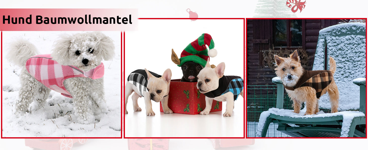 Теплий зимовий одяг для собак CITE TOILE з захистом живота, світловідбиваючими елементами, для собак великих порід, коричневий, XXL