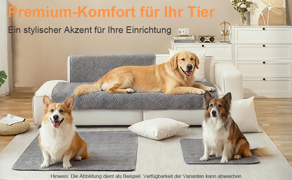 Водонепроникний килимок для собак, захист дивану та авто, 130x100 см, сірий CTH017G