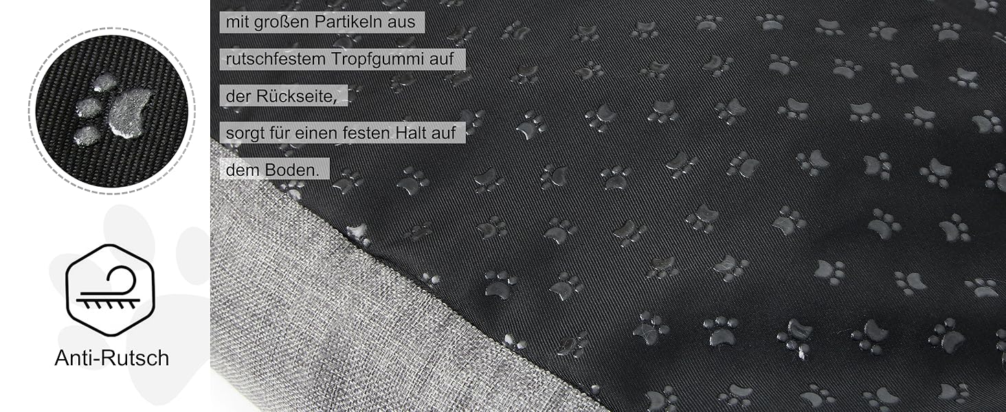 Ортопедичне собаче ліжко Lucky Sign з м'якого флюсу, 90x65x21 см, сірий колір. Знімне покриття, для великих та маленьких собак.